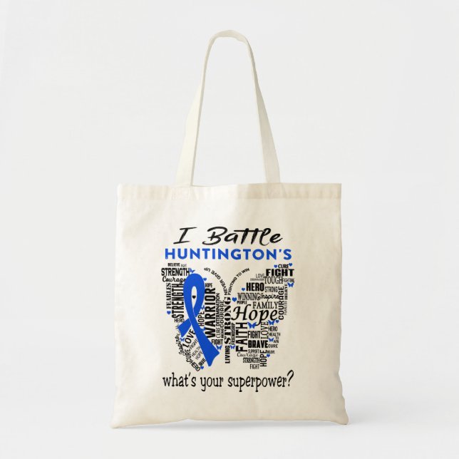 Huntington's Awareness Month Ribbon Gifts Tote Bag (Front)