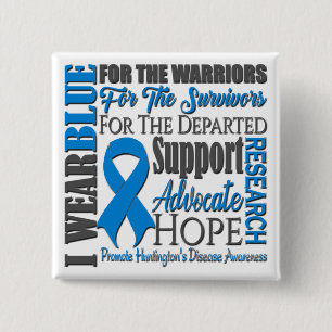 Huntington's Disease Awareness 15 Cm Square Badge