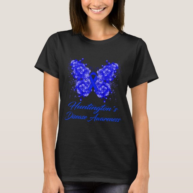 Huntington's Disease Awareness Butterfly T-Shirt (Front)