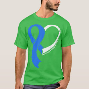 Huntingtons Disease Awareness Hope Love Heart Ribb T-Shirt