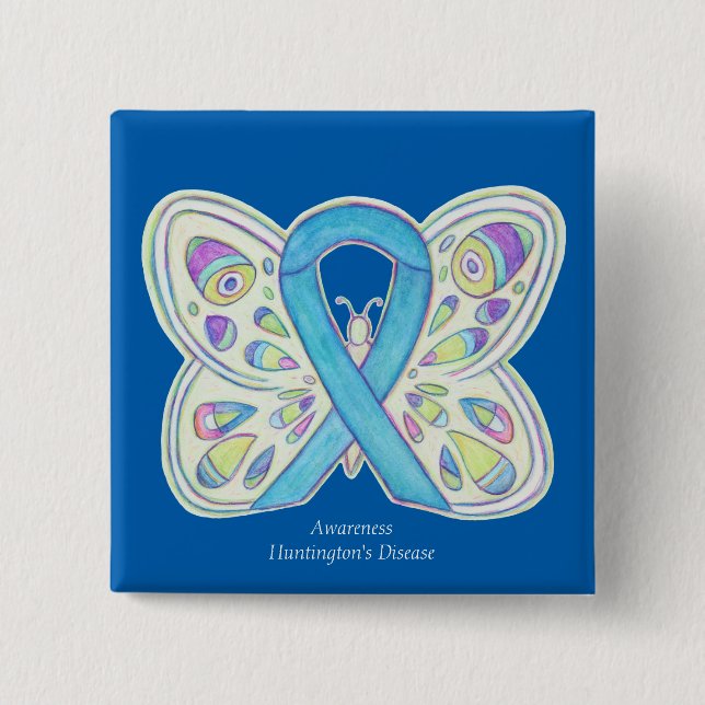 Huntington's Disease Butterfly Awareness Pin (Front)