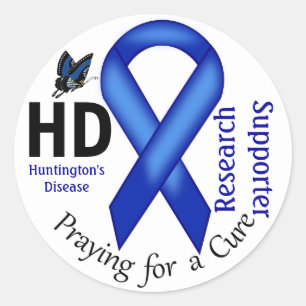 Huntington's Disease HD Awareness Research Support Classic Round Sticker