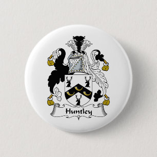Huntley Family Crest 6 Cm Round Badge