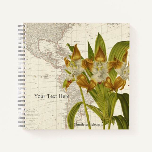 Huntleya Meleagris Orchid Notebook (Front)