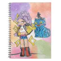 Huntrix Spiral Caderno Rumi e Tiger Cat