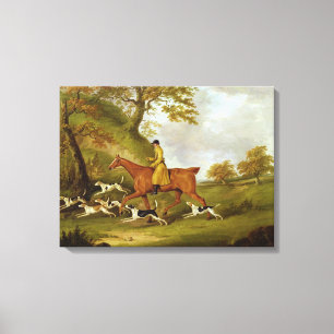 Huntsman and Hounds, 1809 (oil on canvas) Canvas Print