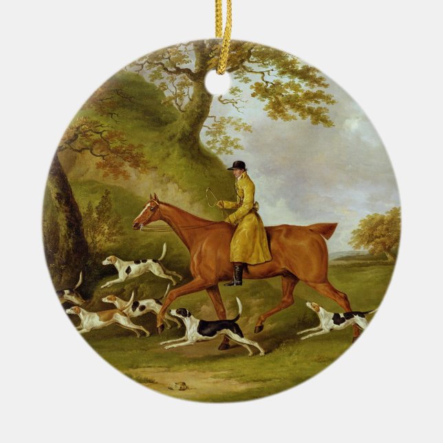 Huntsman and Hounds, 1809 (oil on canvas) Ceramic Tree Decoration (Front)