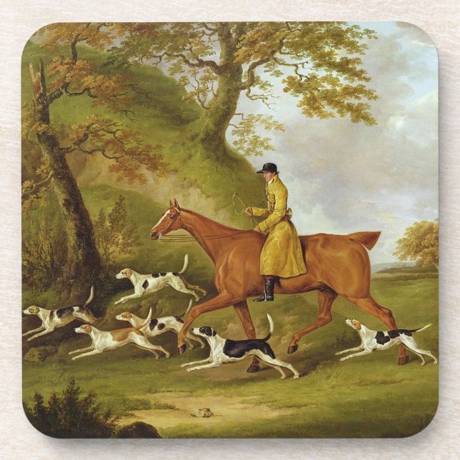 Huntsman and Hounds, 1809 (oil on canvas) Coaster (Front)