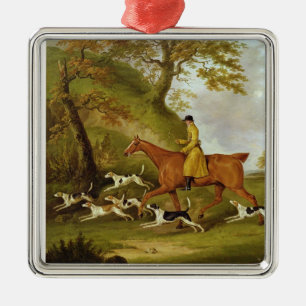 Huntsman and Hounds, 1809 (oil on canvas) Metal Tree Decoration