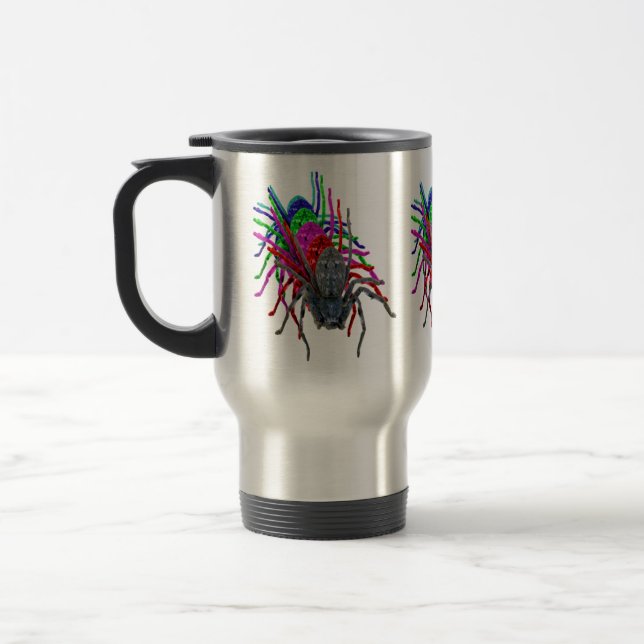 Huntsman Spider In Multi Colours, Travel Mug (Left)