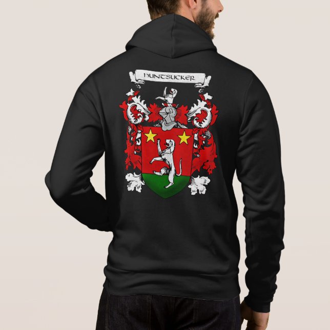 Huntsucker Coat of Arms Men's Hoodie (Back)