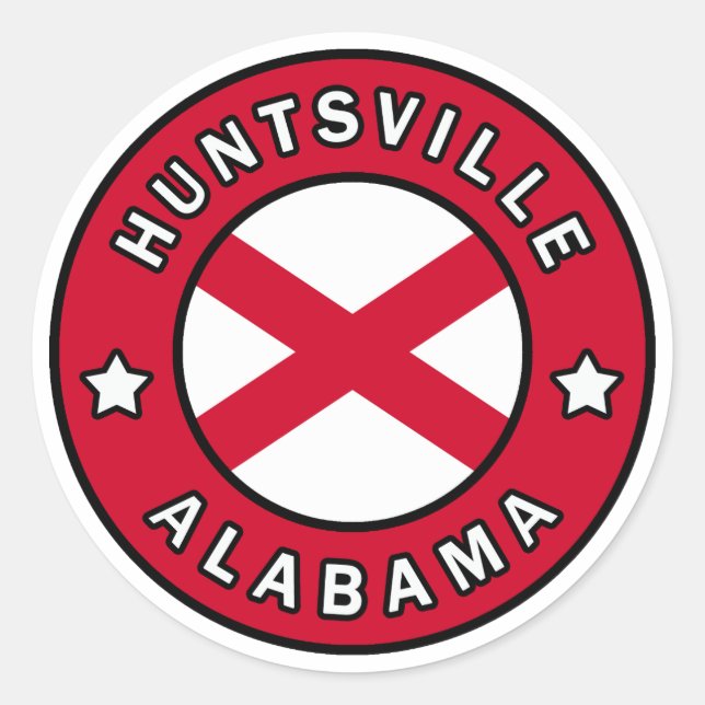 Huntsville Alabama Classic Round Sticker (Front)