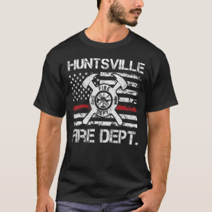 Huntsville Alabama Fire Department Thin Red Line F T-Shirt