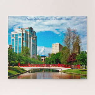 Huntsville Alabama Happy Thanksgiving Dad Jigsaw Puzzle