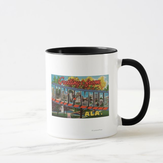 Huntsville, Alabama - Large Letter Scenes Mug (Right)