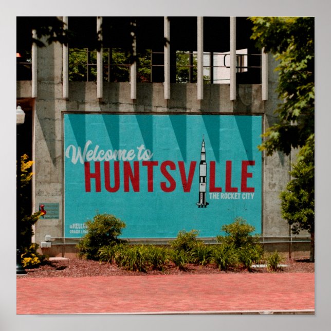 Huntsville Alabama Rocket City Poster (Front)