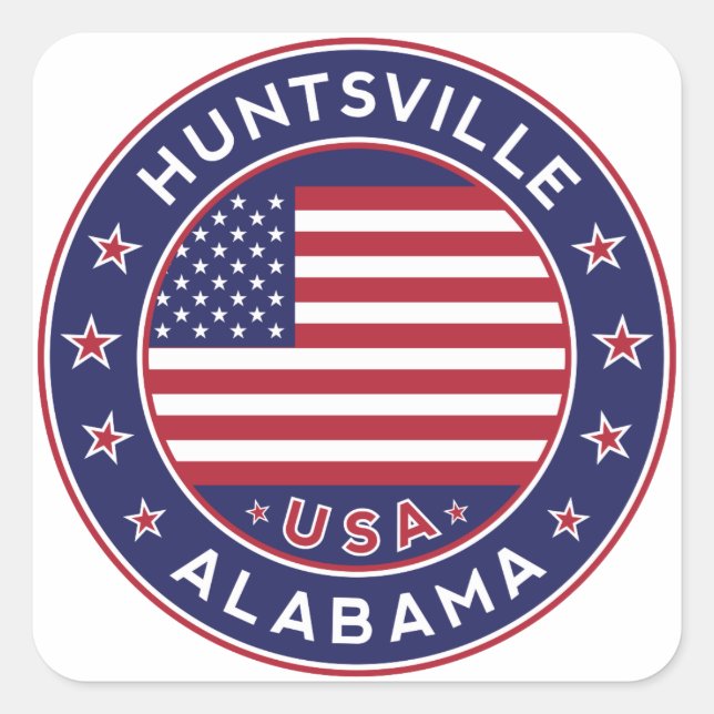 Huntsville, Alabama Square Sticker (Front)