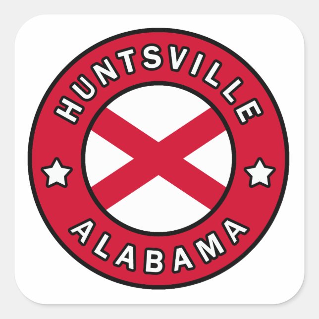 Huntsville Alabama Square Sticker (Front)