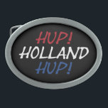 Hup Holland Hup overlaid on NLD Flag on bk bbcnt Belt Buckle<br><div class="desc">Hup Holland Hup overlaid on Netherlands Flag on black belt buckle

Design © Trinkets and Things 2022 - AHP Design. All Rights Reserved.</div>