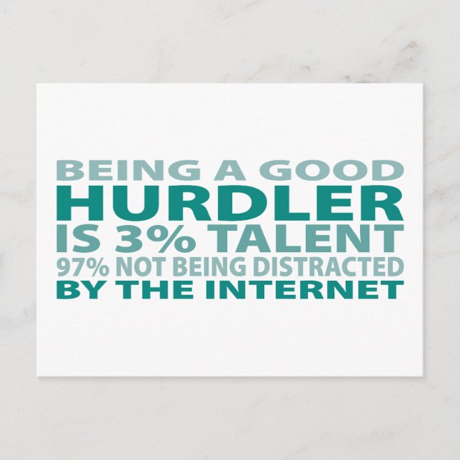 Hurdler 3% Talent Postcard (Front)