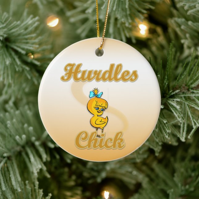 Hurdles Chick Ceramic Tree Decoration (Tree)
