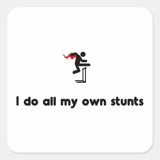 Hurdles Hero Square Sticker (Front)