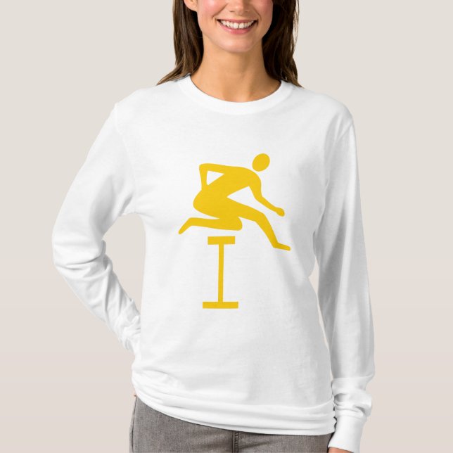 Hurdling - Amber T-Shirt (Front)