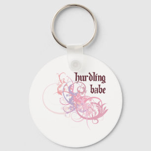 Hurdling Babe Key Ring