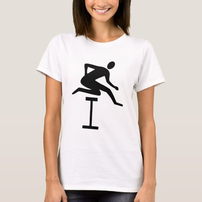 Hurdling - Black T-Shirt (Front)