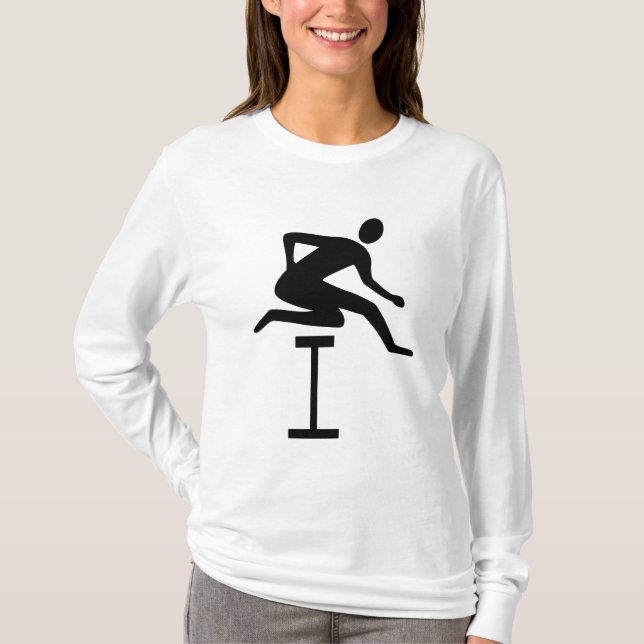 Hurdling - Black T-Shirt (Front)