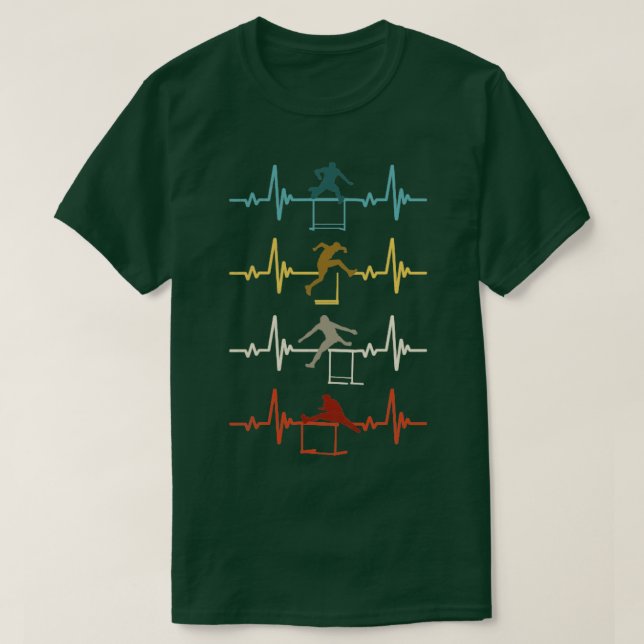 Hurdling Hurdle Runner Athletics Track and Field H T-Shirt (Design Front)