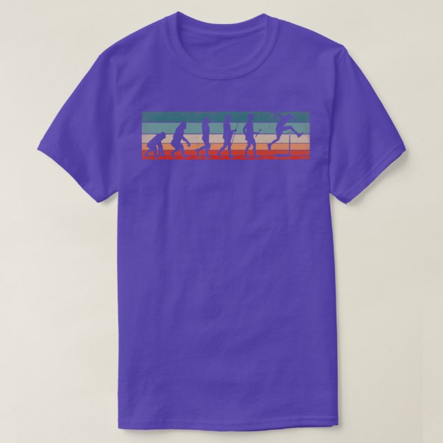 Hurdling Hurdle Runner Track and Field Evolution T-Shirt (Design Front)