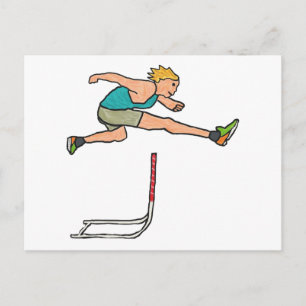 Hurdling Hurdles Postcard