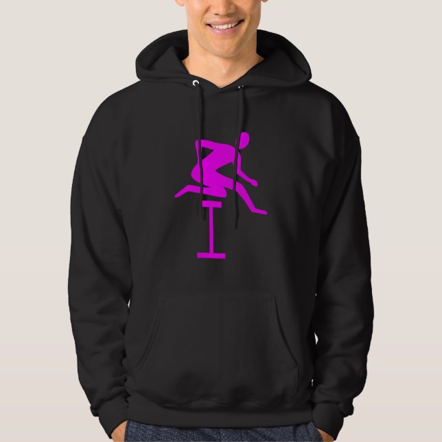 Hurdling - Magenta Hoodie (Front)