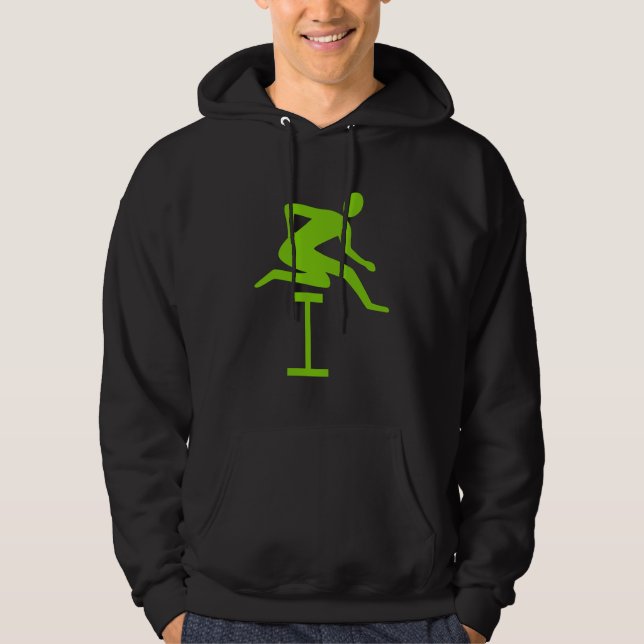 Hurdling - Martian Green Hoodie (Front)