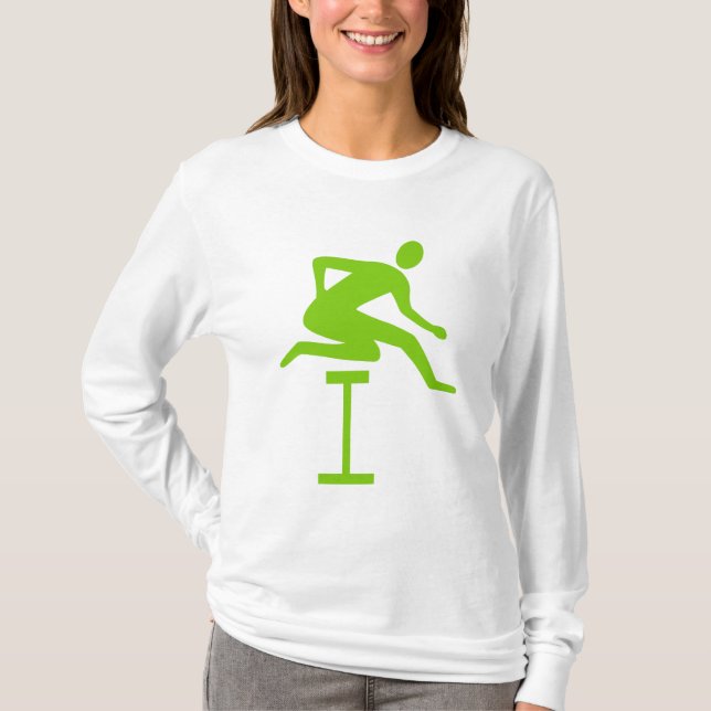 Hurdling - Martian Green T-Shirt (Front)