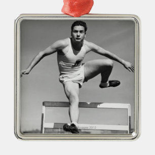 Hurdling Metal Tree Decoration