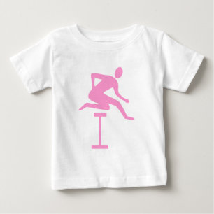 Hurdling - Pink Baby T-Shirt