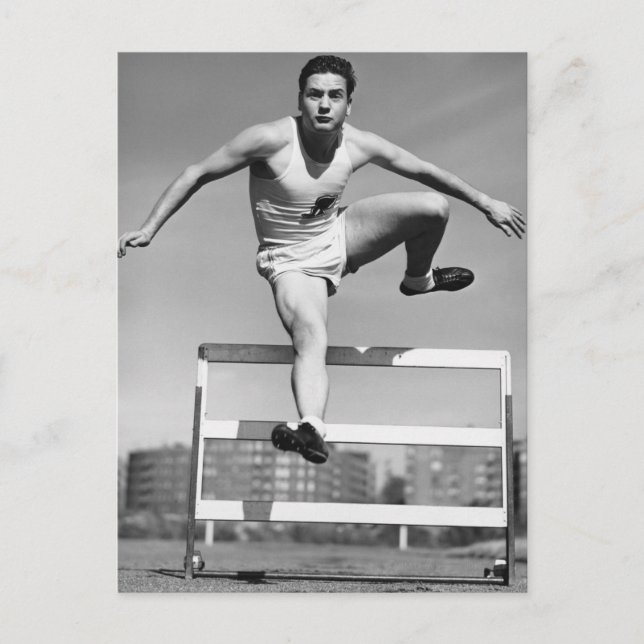Hurdling Postcard (Front)