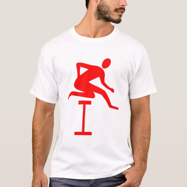 Hurdling - Red T-Shirt (Front)