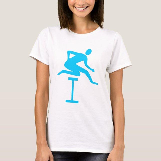 Hurdling - Sky Blue T-Shirt (Front)