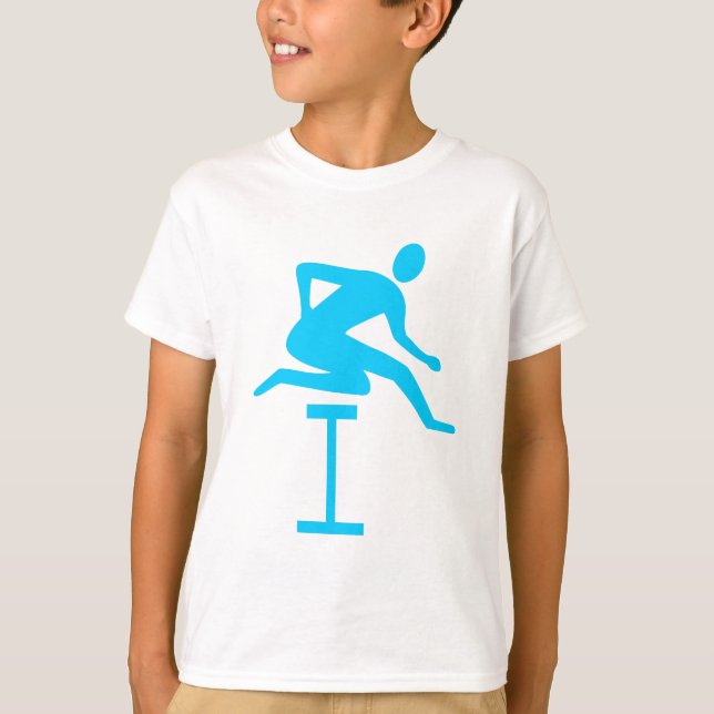 Hurdling - Sky Blue T-Shirt (Front)