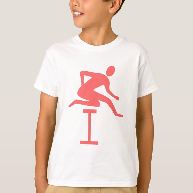 Hurdling - Tropical Pink T-Shirt (Front)