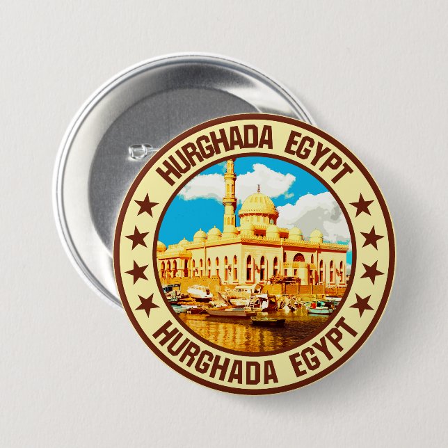 Hurghada                                           7.5 cm round badge (Front & Back)