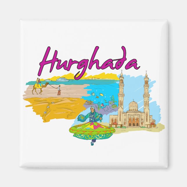 Hurghada - Egypt.png Magnet (Front)
