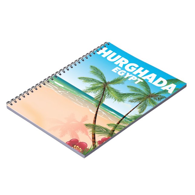Hurghada Egypt travel poster Notebook (Left Side)