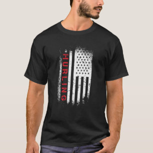 Hurling American Flag T-Shirt