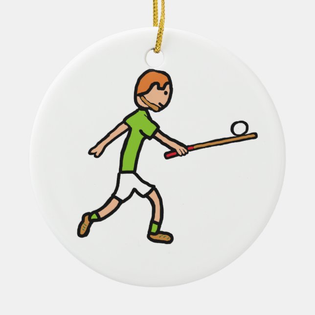 Hurling Ceramic Tree Decoration (Front)