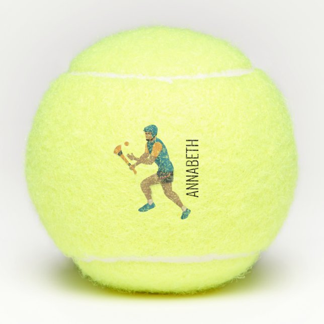 Hurling Tennis Balls (Front)