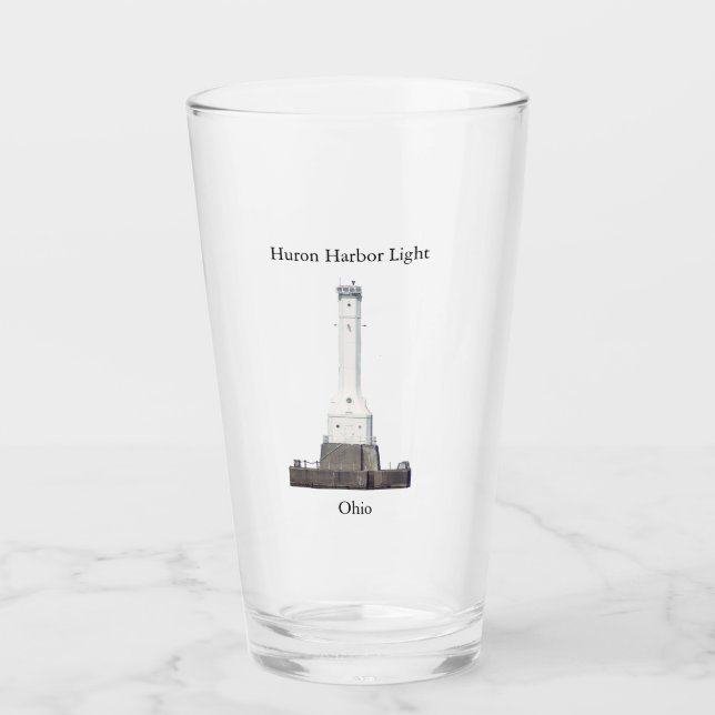 Huron Harbour Light glass (Front)